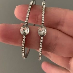 Jeweled hoop earrings